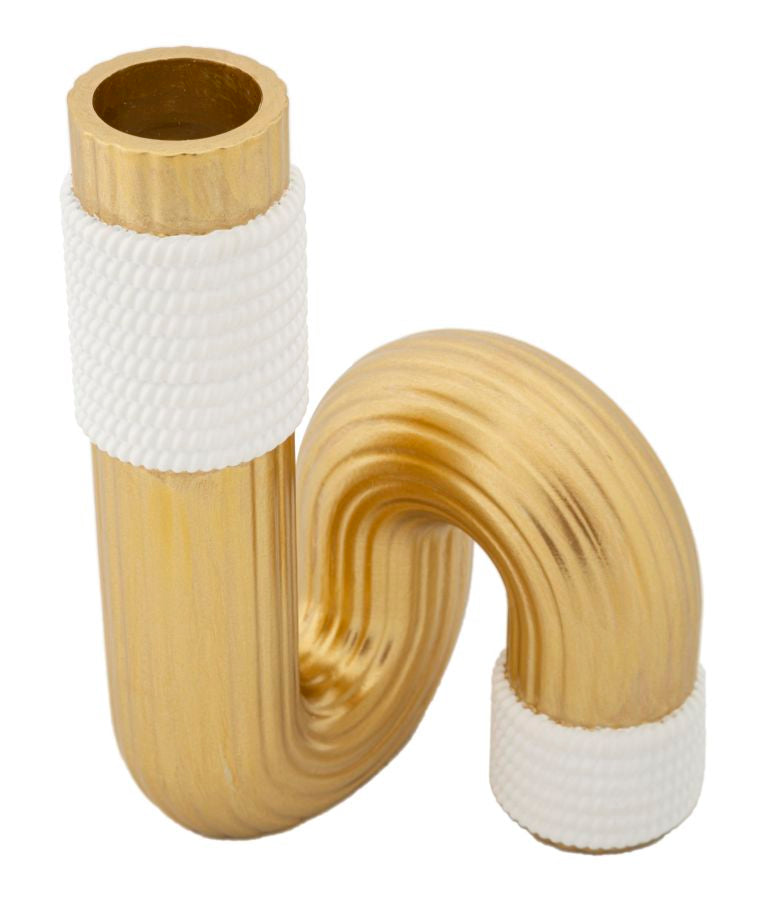 Vaso GLAM – Dourado/Branco