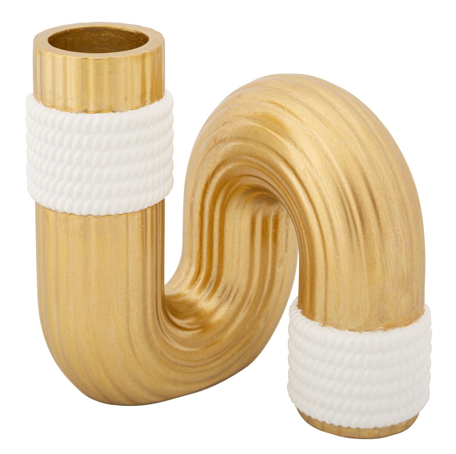 Vaso GLAM – Dourado/Branco
