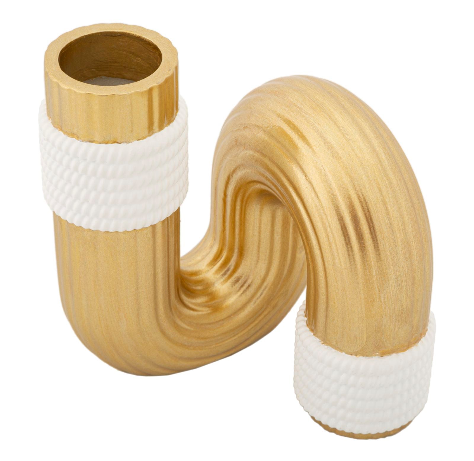Vaso GLAM – Dourado/Branco