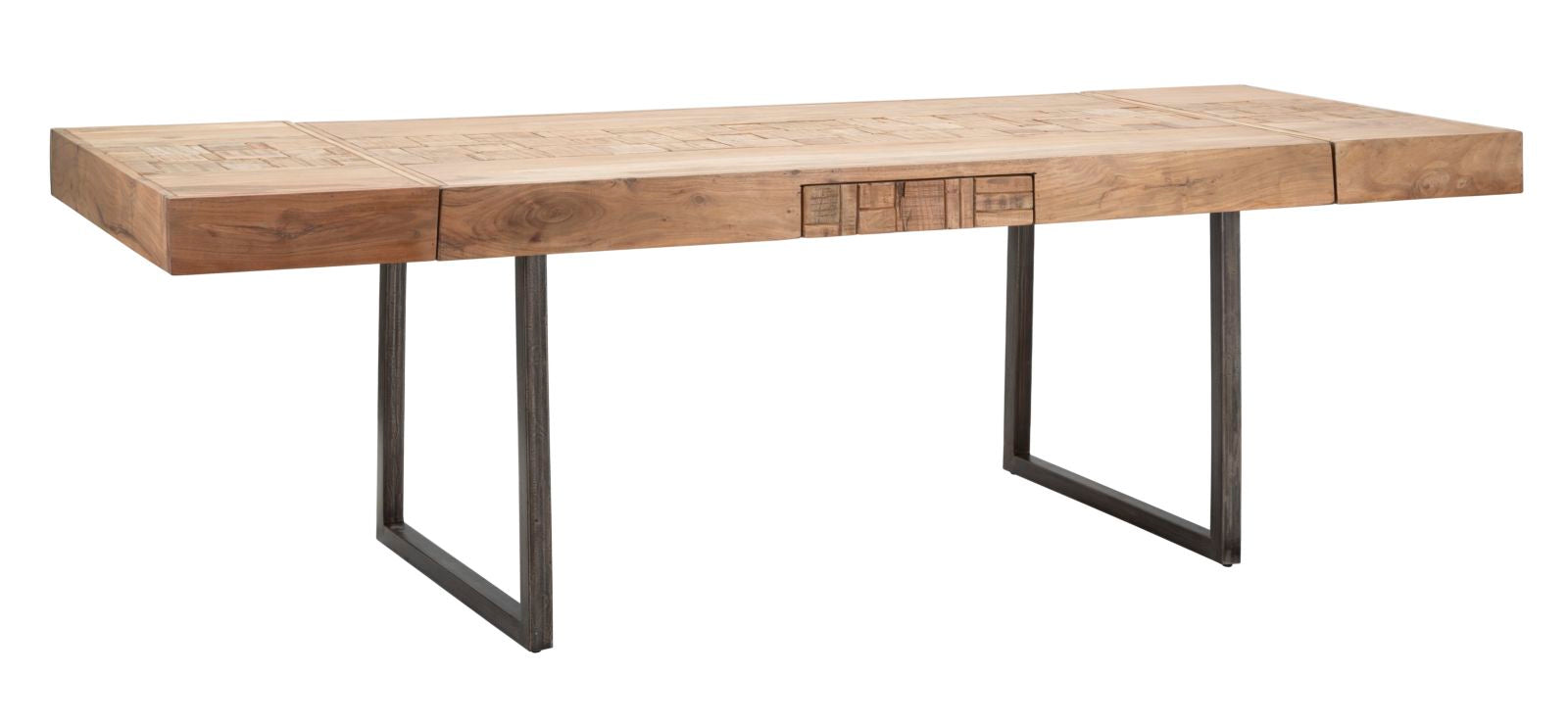 Mesa de Jantar Extensível INDUSTRIAL – Castanha e Preta