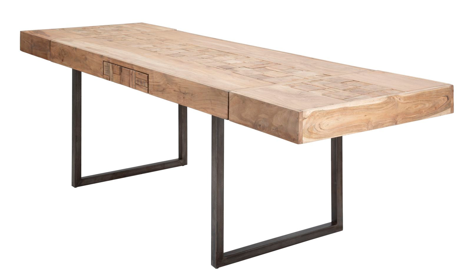 Mesa de Jantar Extensível INDUSTRIAL – Castanha e Preta