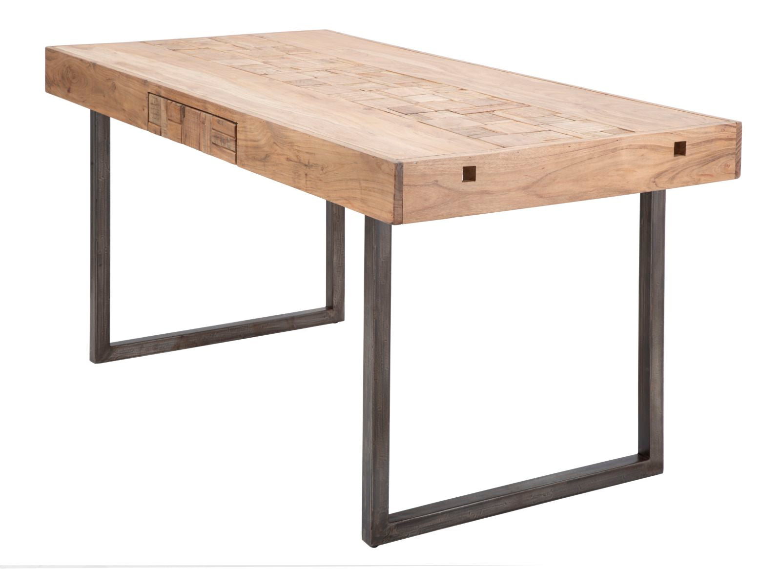 Mesa de Jantar Extensível INDUSTRIAL – Castanha e Preta