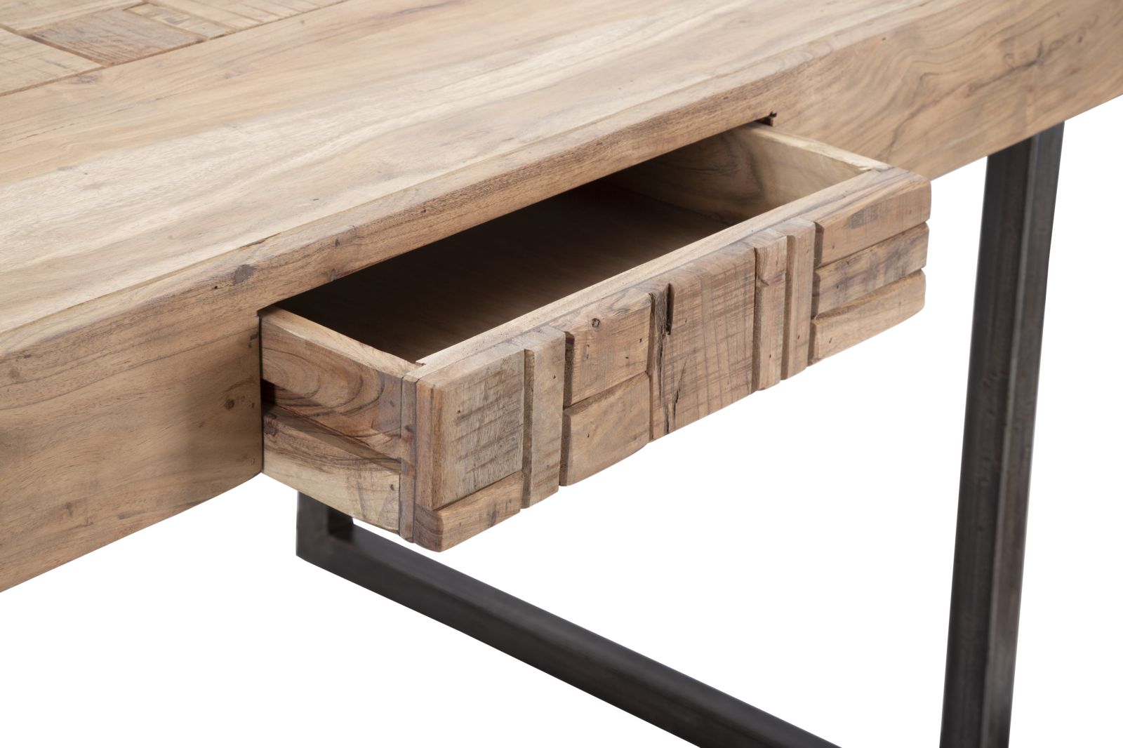 Mesa de Jantar Extensível INDUSTRIAL – Castanha e Preta