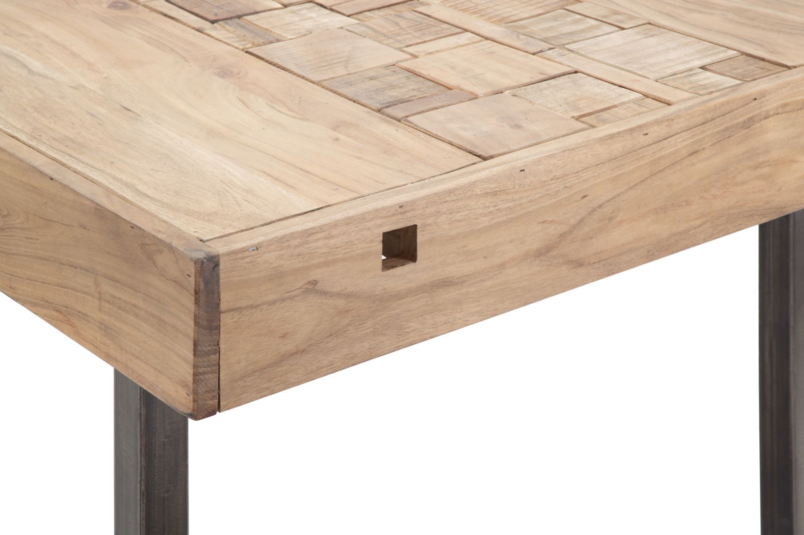 Mesa de Jantar Extensível INDUSTRIAL – Castanha e Preta