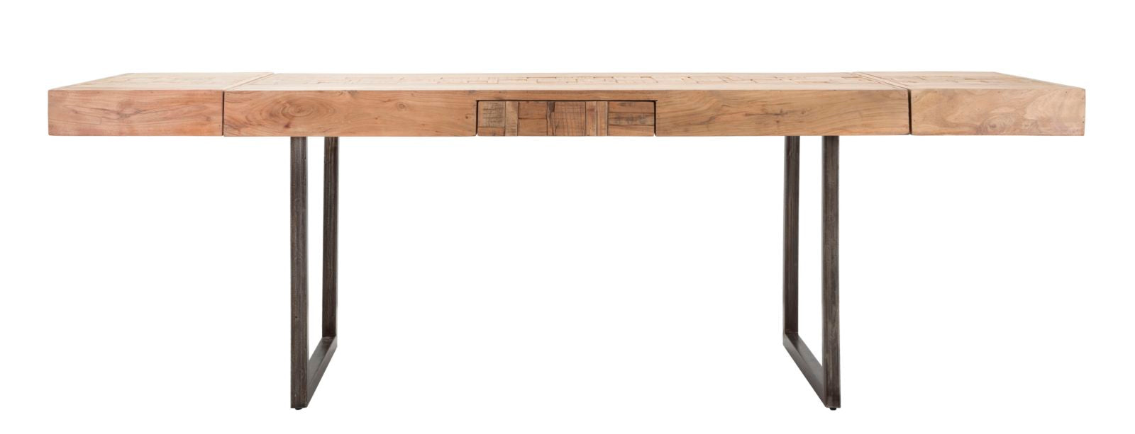 Mesa de Jantar Extensível INDUSTRIAL – Castanha e Preta