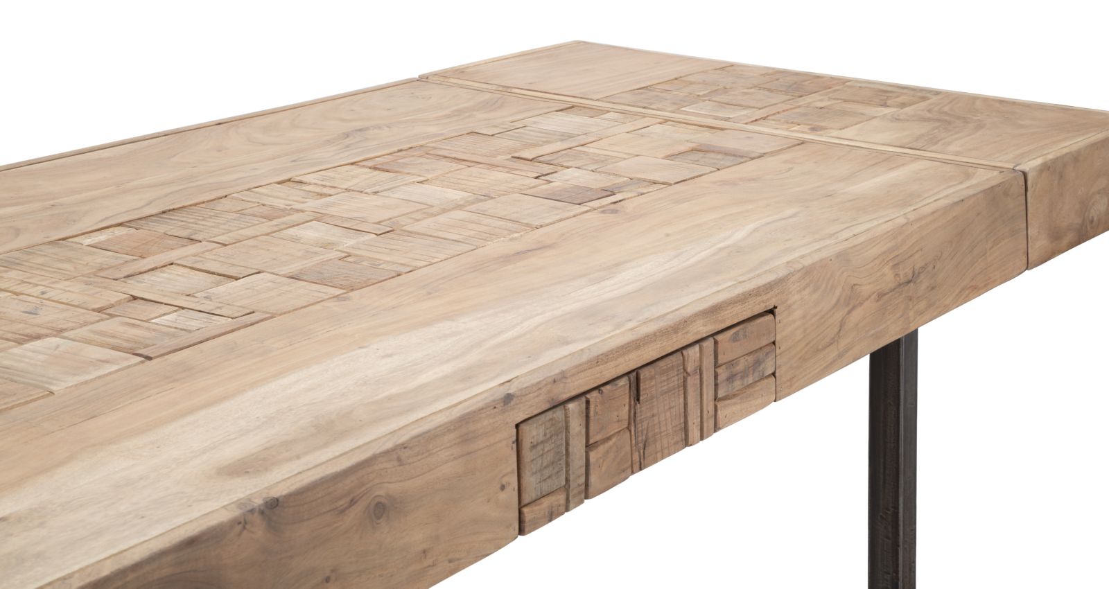 Mesa de Jantar Extensível INDUSTRIAL – Castanha e Preta