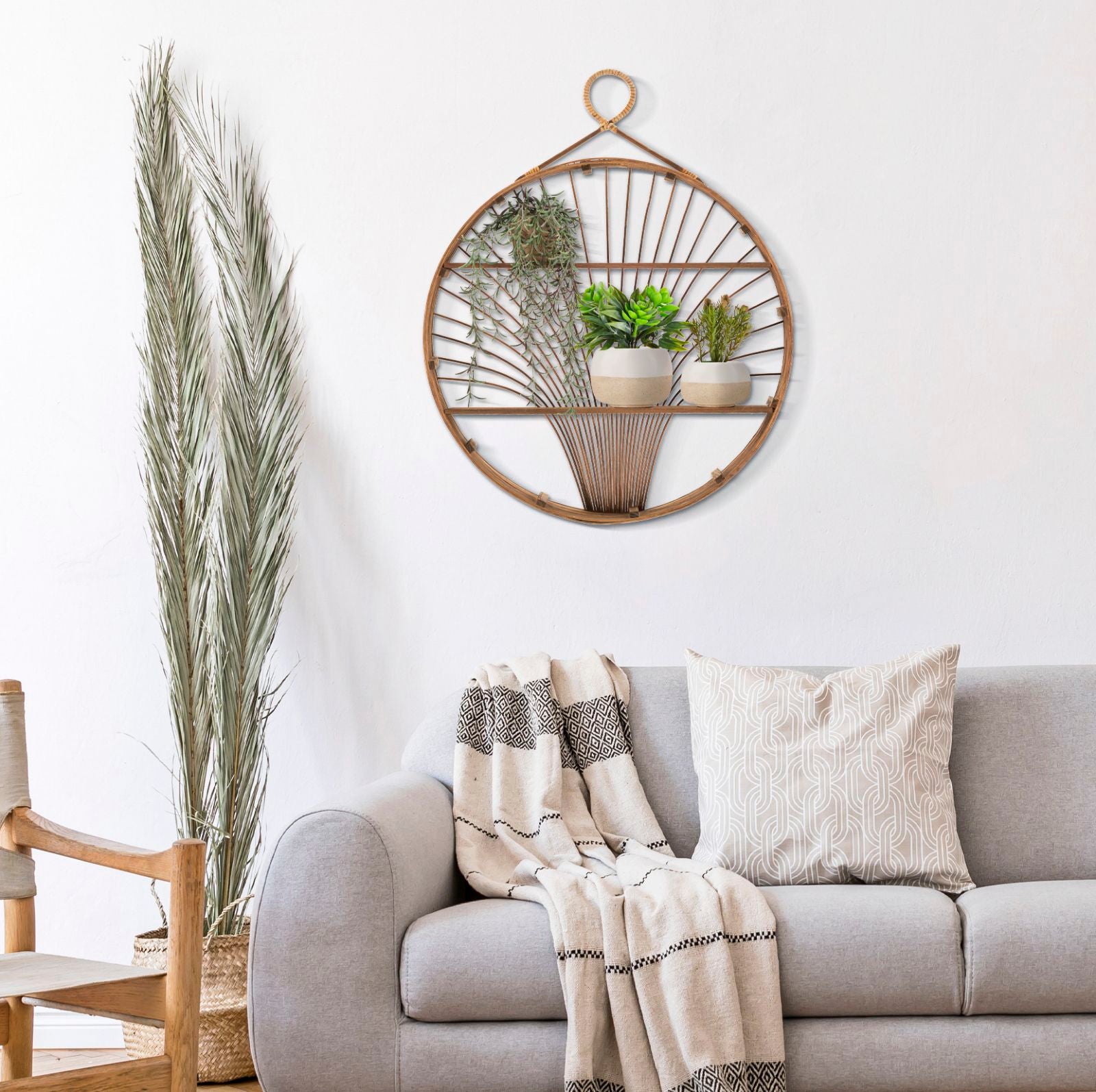 Prateleira de Parede Redonda BOHO CHICH – Castanha