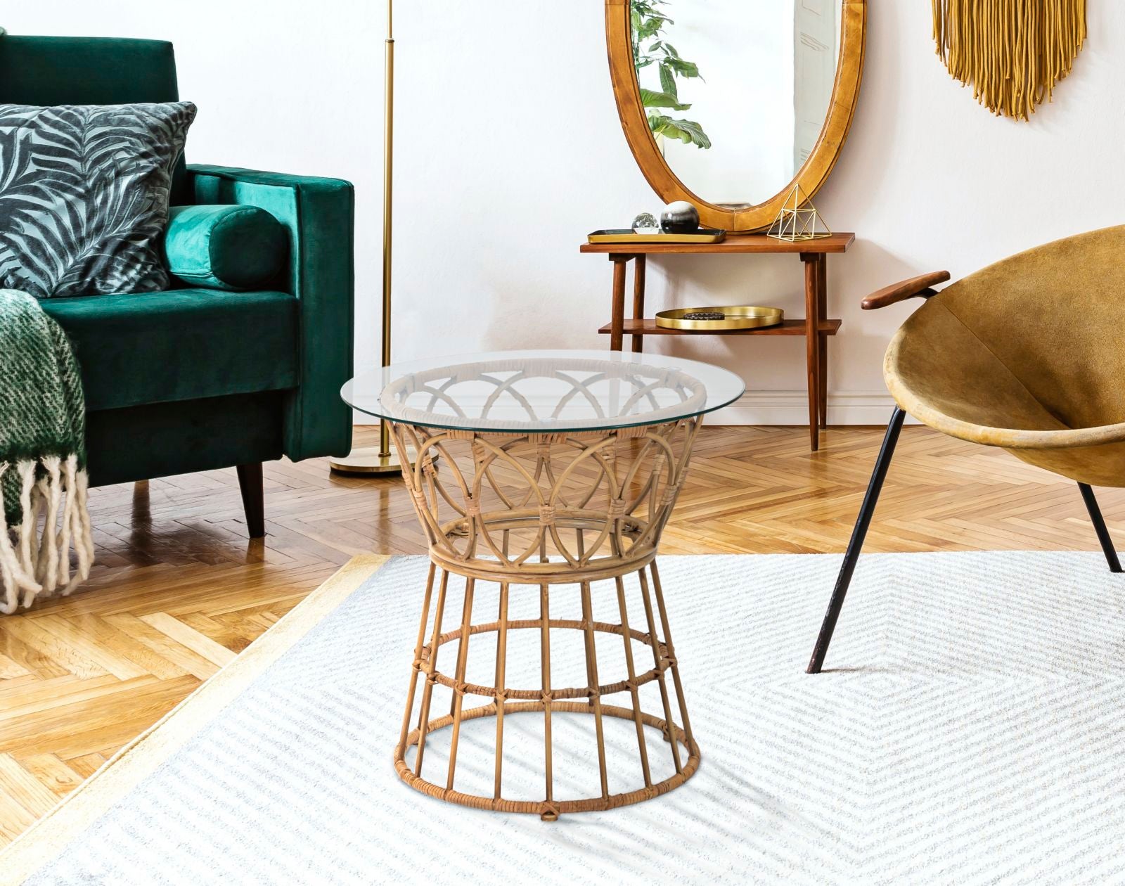 Mesa de Centro Redonda BOHO CHICH – Castanha