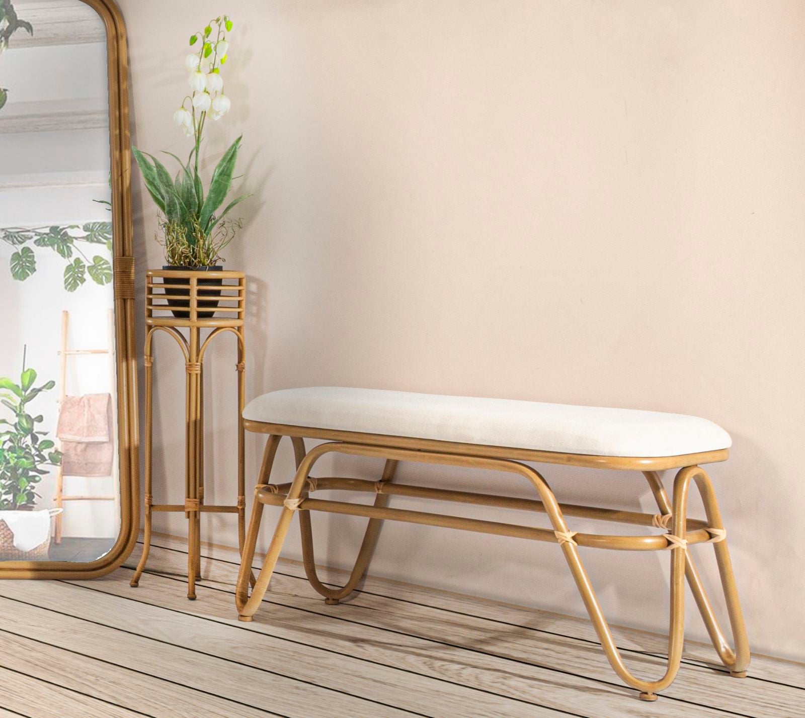 Vaso Pedestal Redondo BOHO CHICH – Castanho