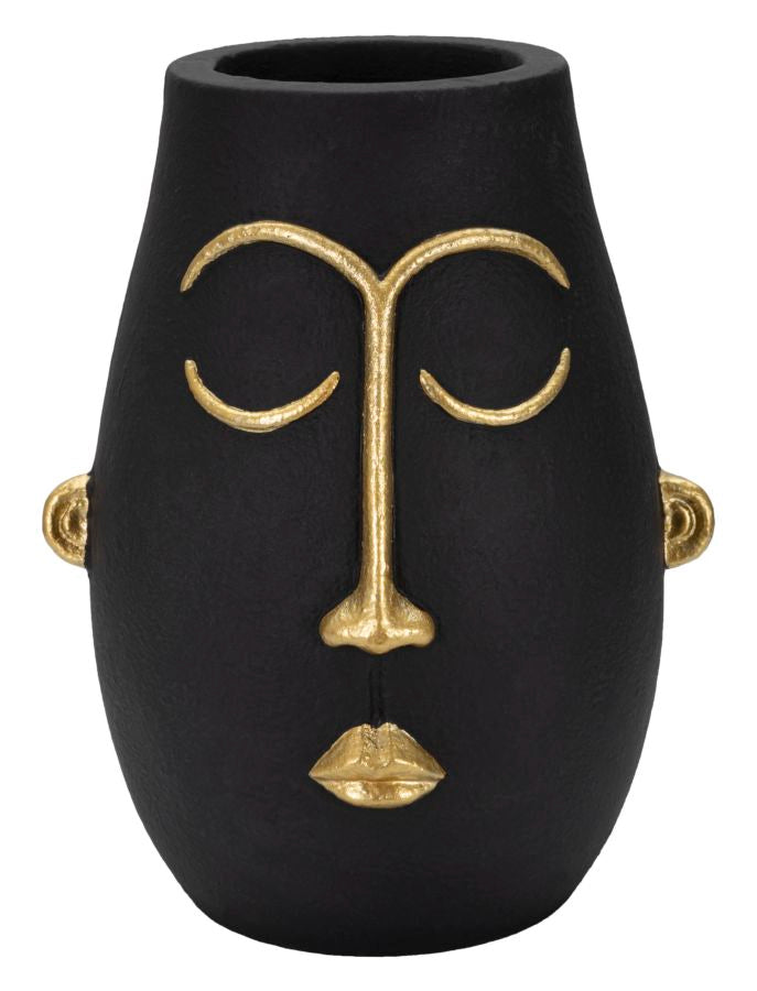 Vaso GLAM – Preto e Dourado