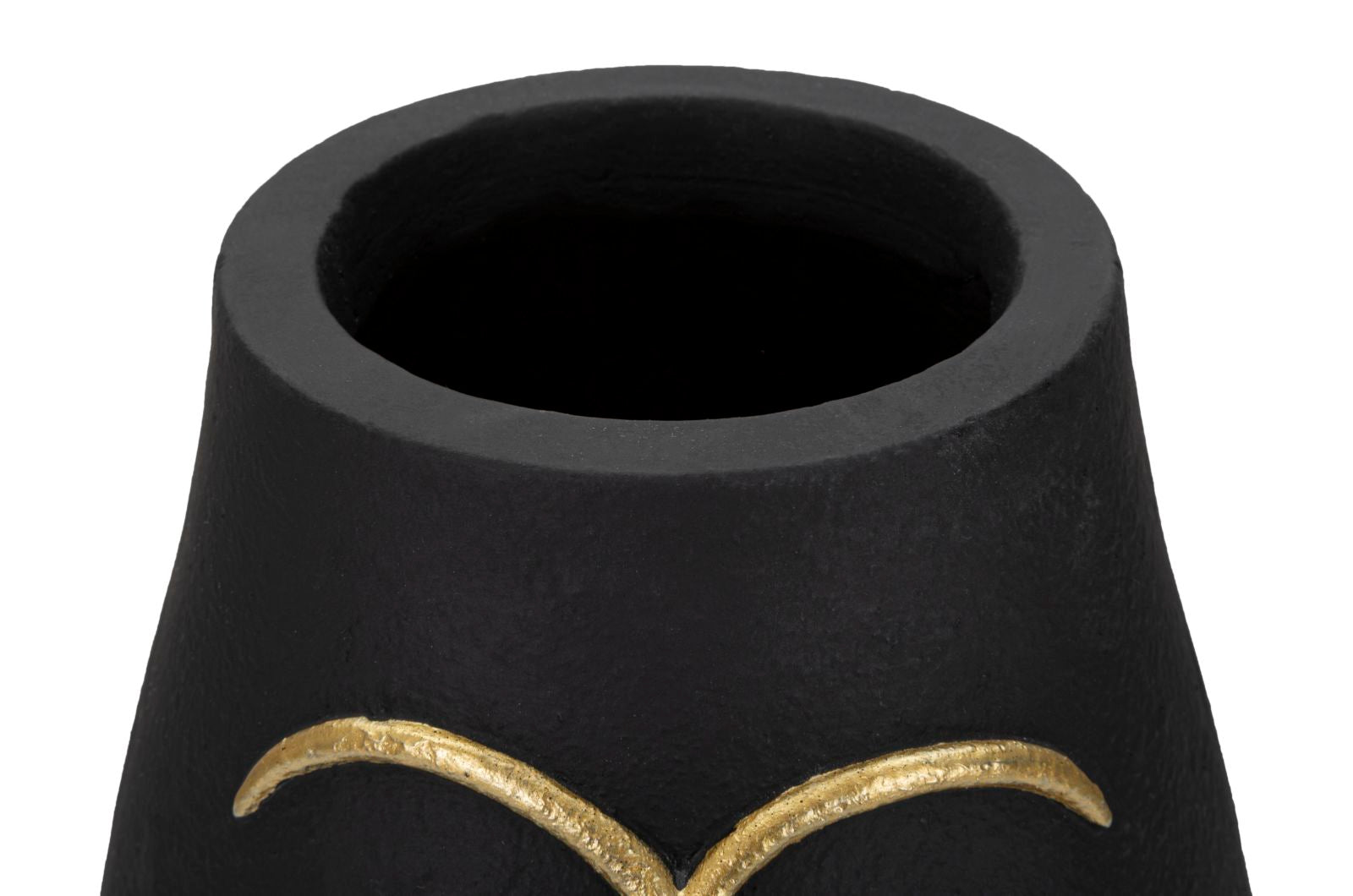 Vaso GLAM – Preto e Dourado