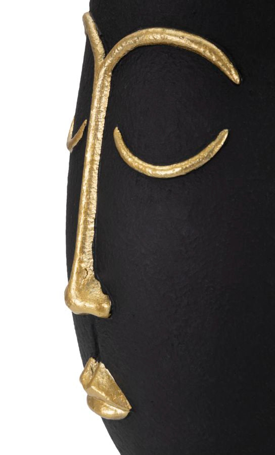 Vaso GLAM – Preto e Dourado