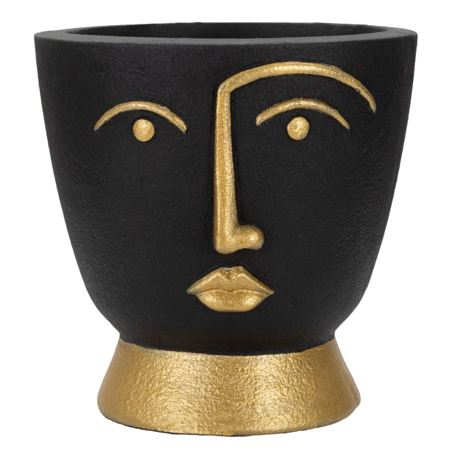 Vaso GLAM – Preto e Dourado