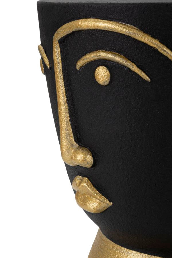 Vaso GLAM – Preto e Dourado