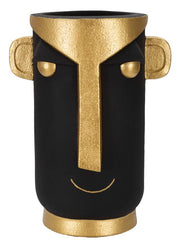 Vaso GLAM – Preto e Dourado