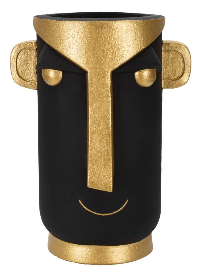 Vaso GLAM – Preto e Dourado