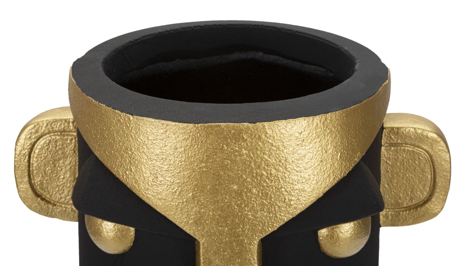 Vaso GLAM – Preto e Dourado