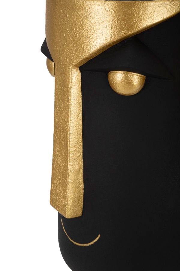 Vaso GLAM – Preto e Dourado