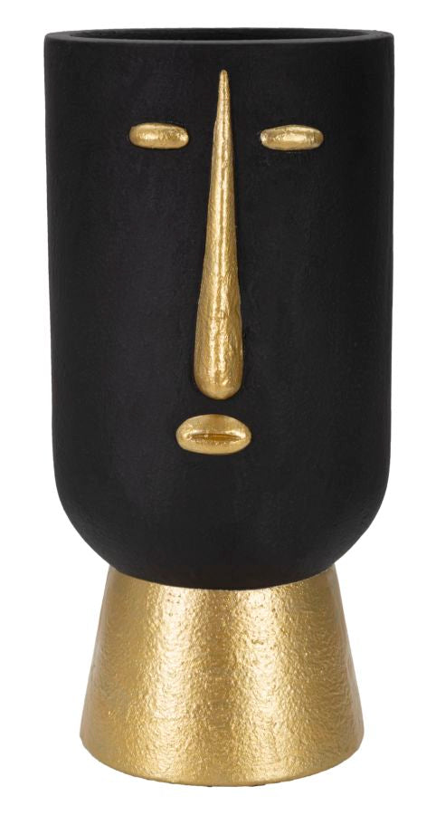 Vaso GLAM – Preto e Dourado