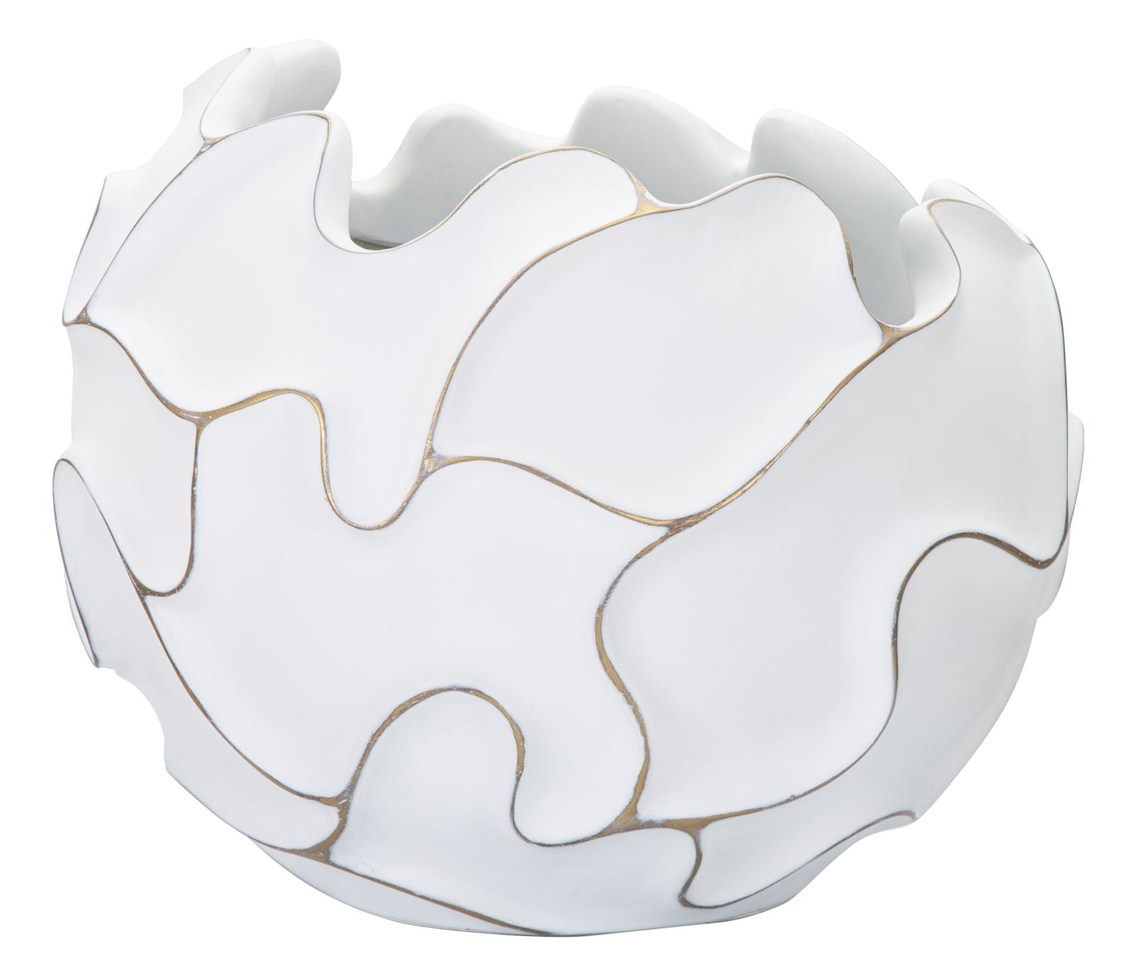 Cachepot Redondo BOHO CHICH – White Wash
