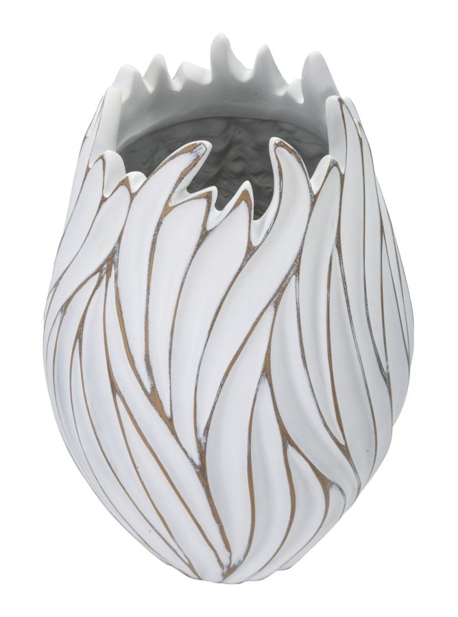 Vaso Oval BOHO CHICH – Branco Wash