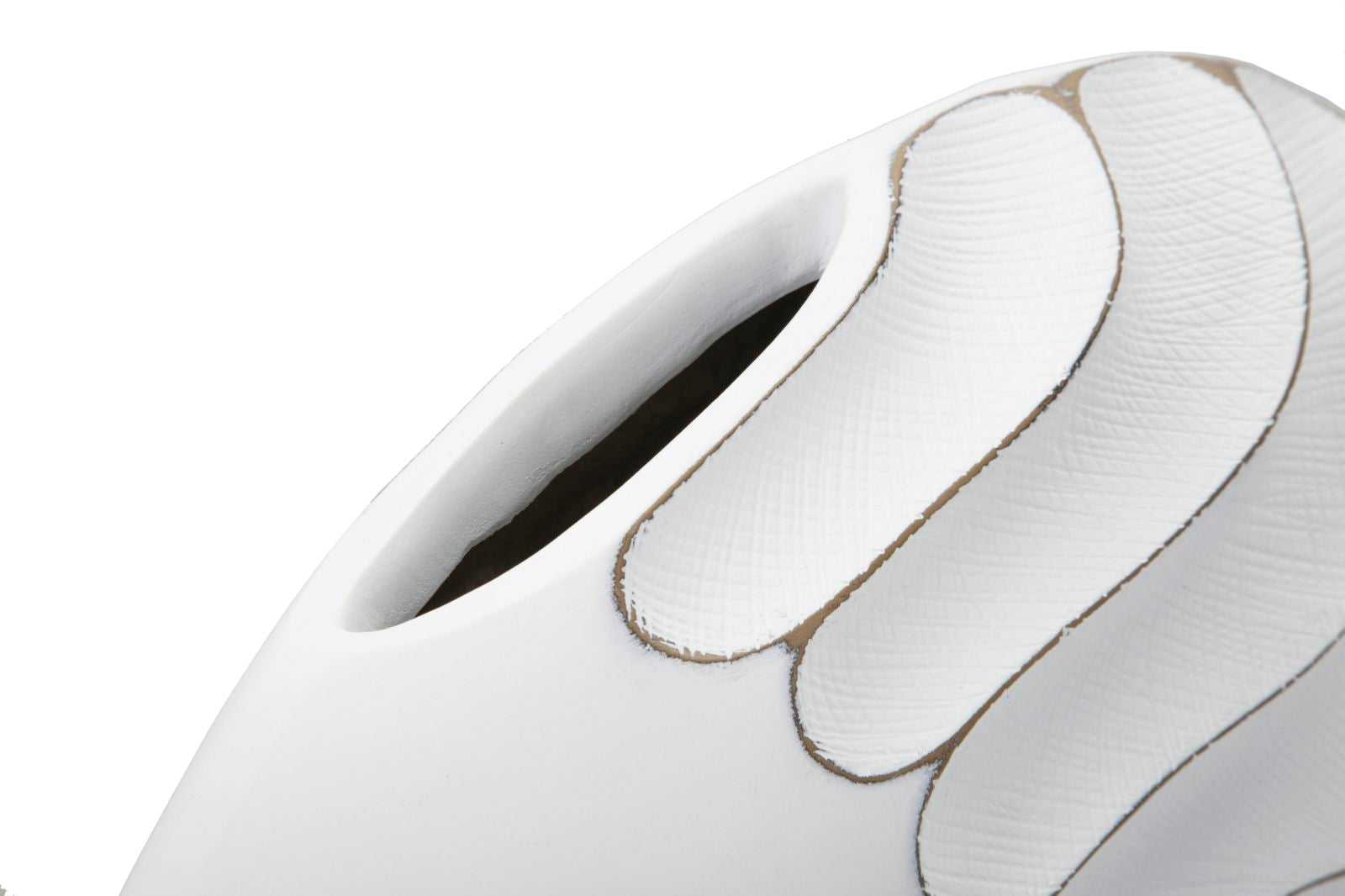 Cachepot Redondo BOHO CHICH – White Wash