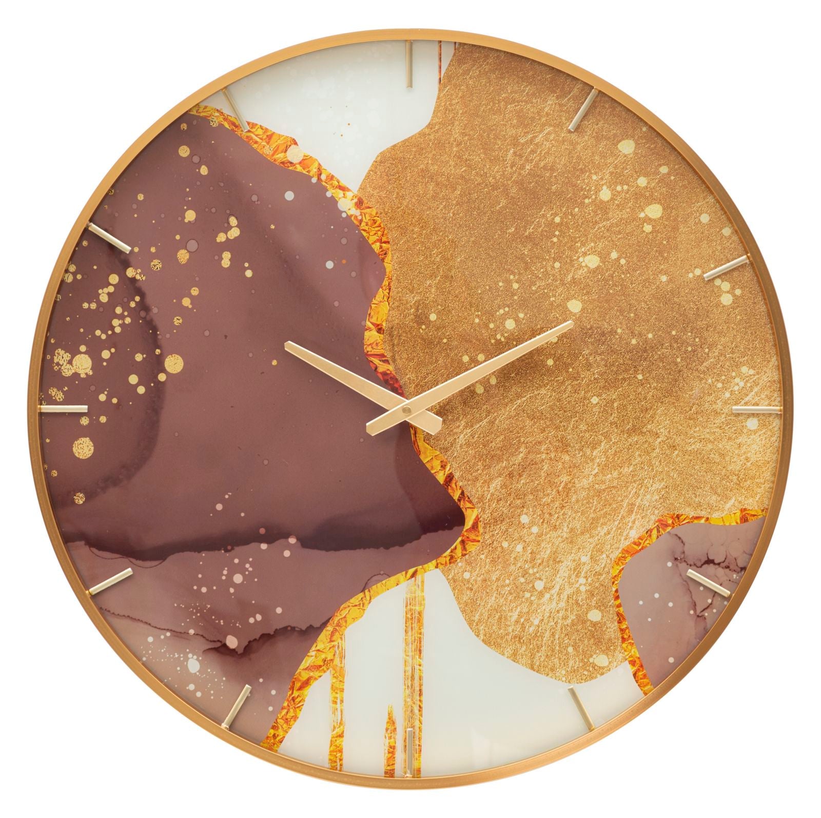 Relógio de Parede – Multicolor – vidro, MDF e metal
