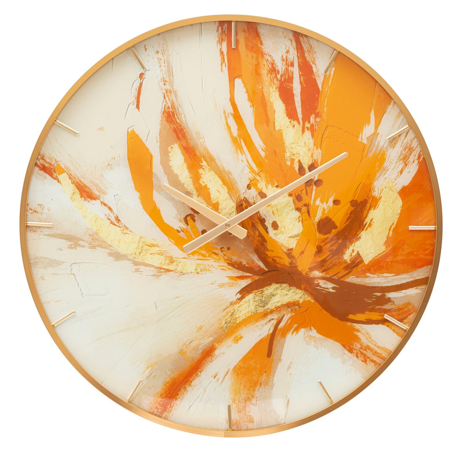 Relógio de Parede Redondo – Multicolor – Vidro, MDF e Metal