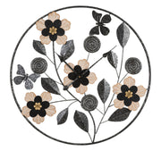 Relógio de Parede Redondo – Castanho e Preto – Ferro e MDF