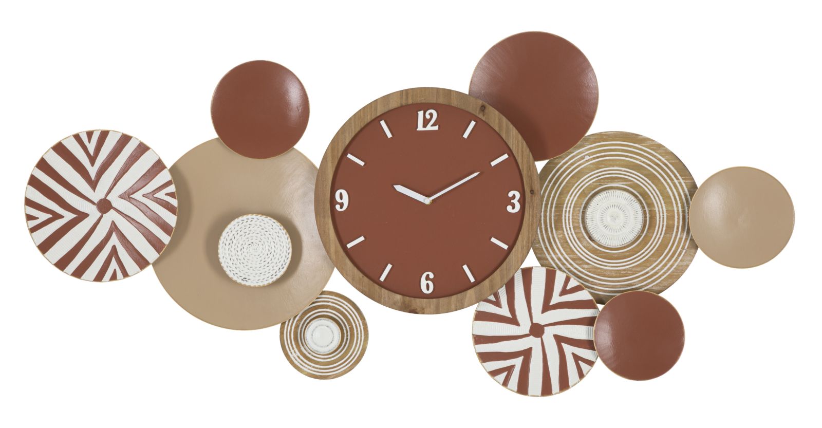 Relógio de Parede – Multicolor – Ferro e MDF