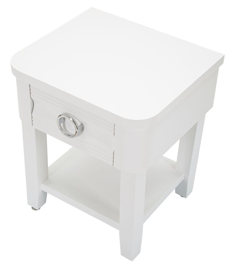 Mesa de Cabeceira GLAM – Branco