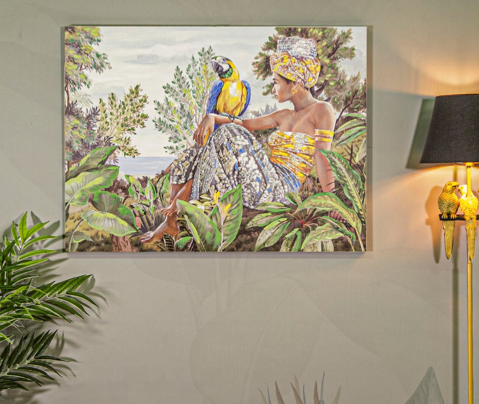 Pintura – quadro em madeira de pinho – multicolor