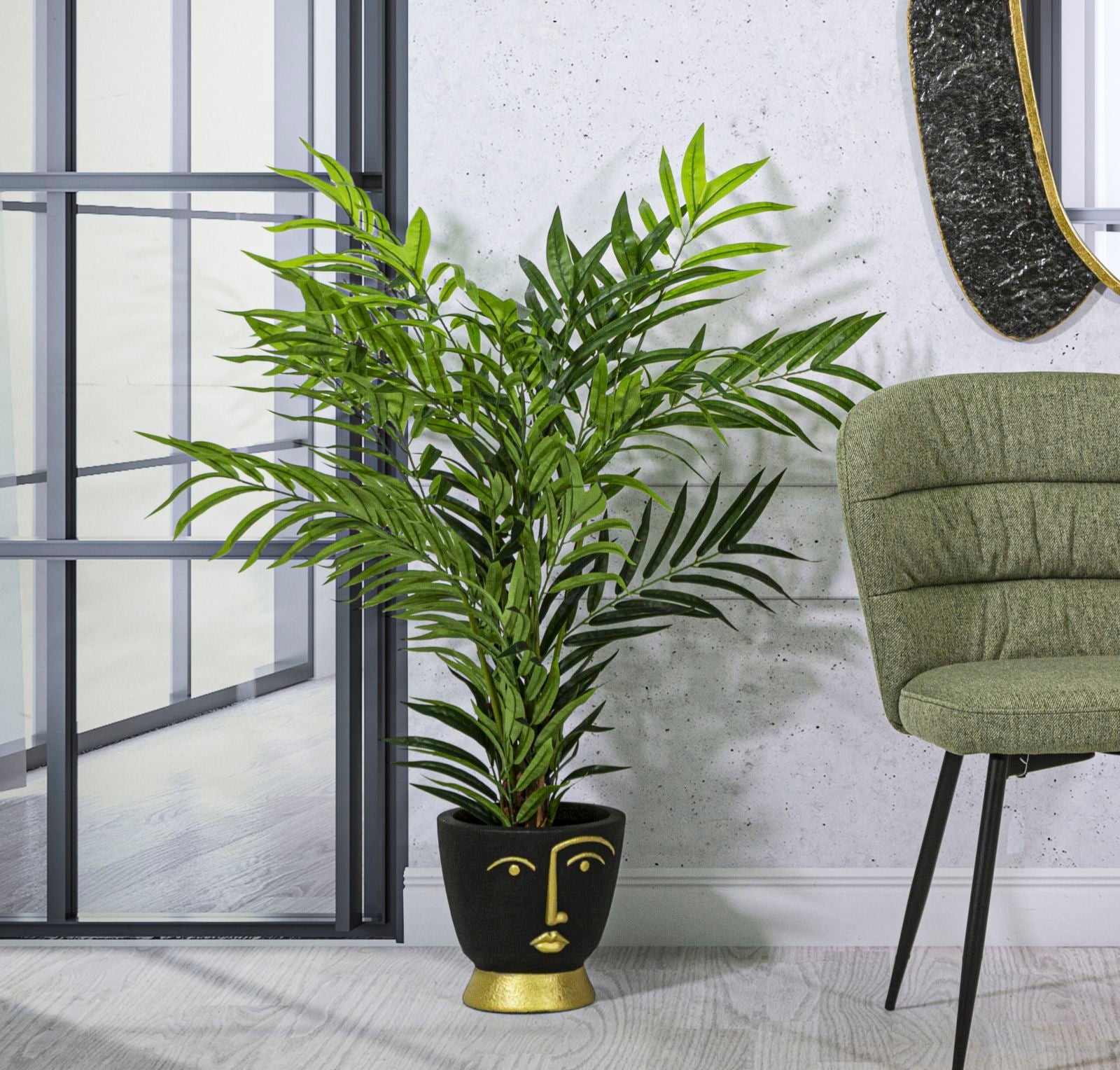 Vaso GLAM – Preto e Dourado