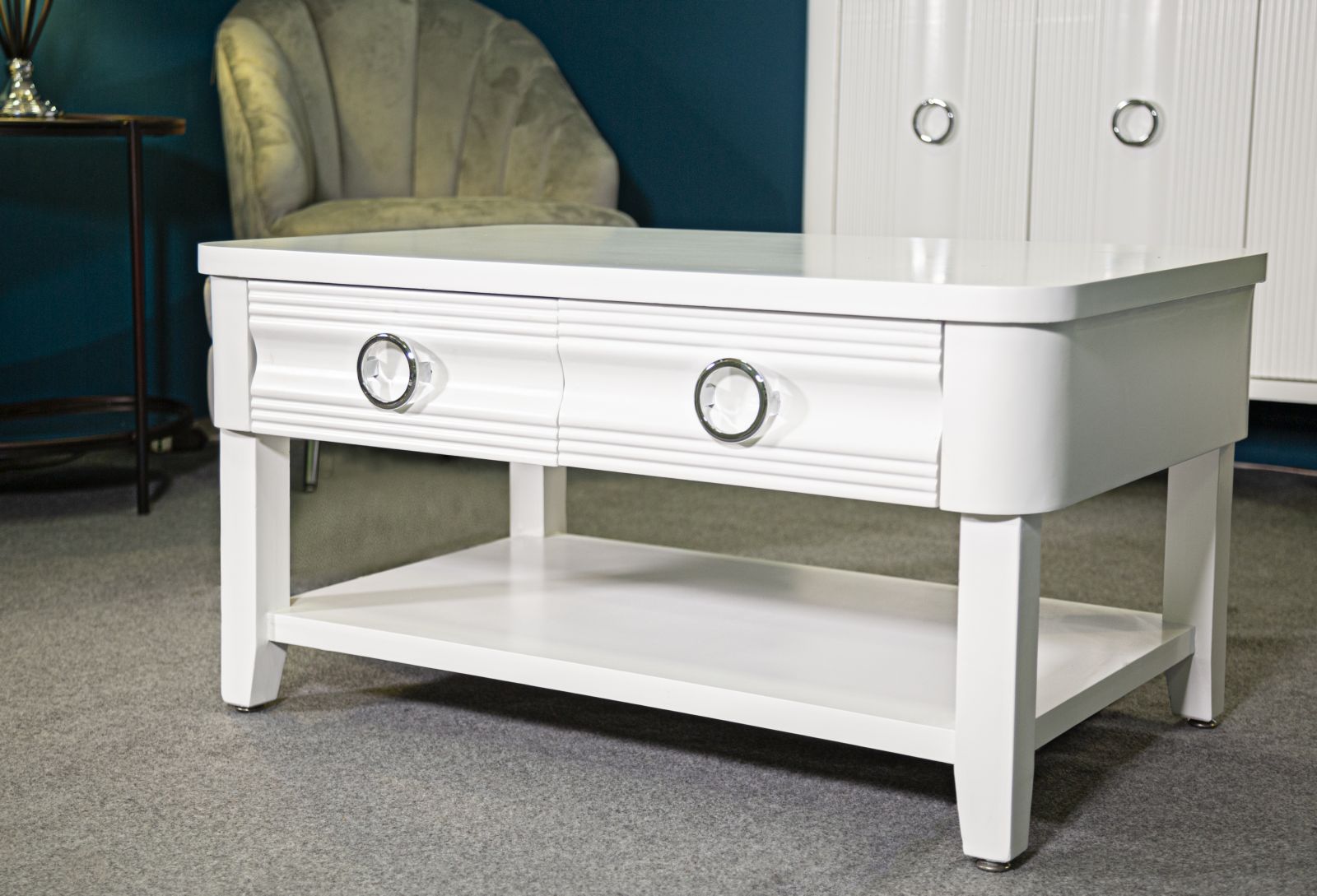 Mesa de Centro Retangular GLAM – Branco