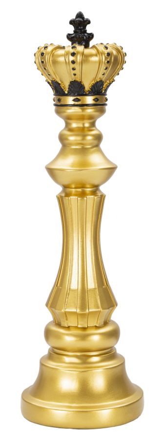Rei de Xadrez GLAM – Dourado e Preto