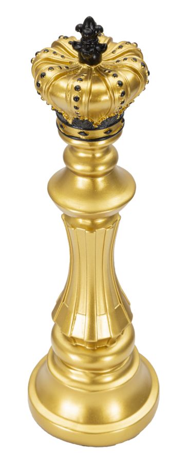 Rei de Xadrez GLAM – Dourado e Preto