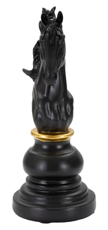 Cavalo de Xadrez GLAM – Preto e Dourado