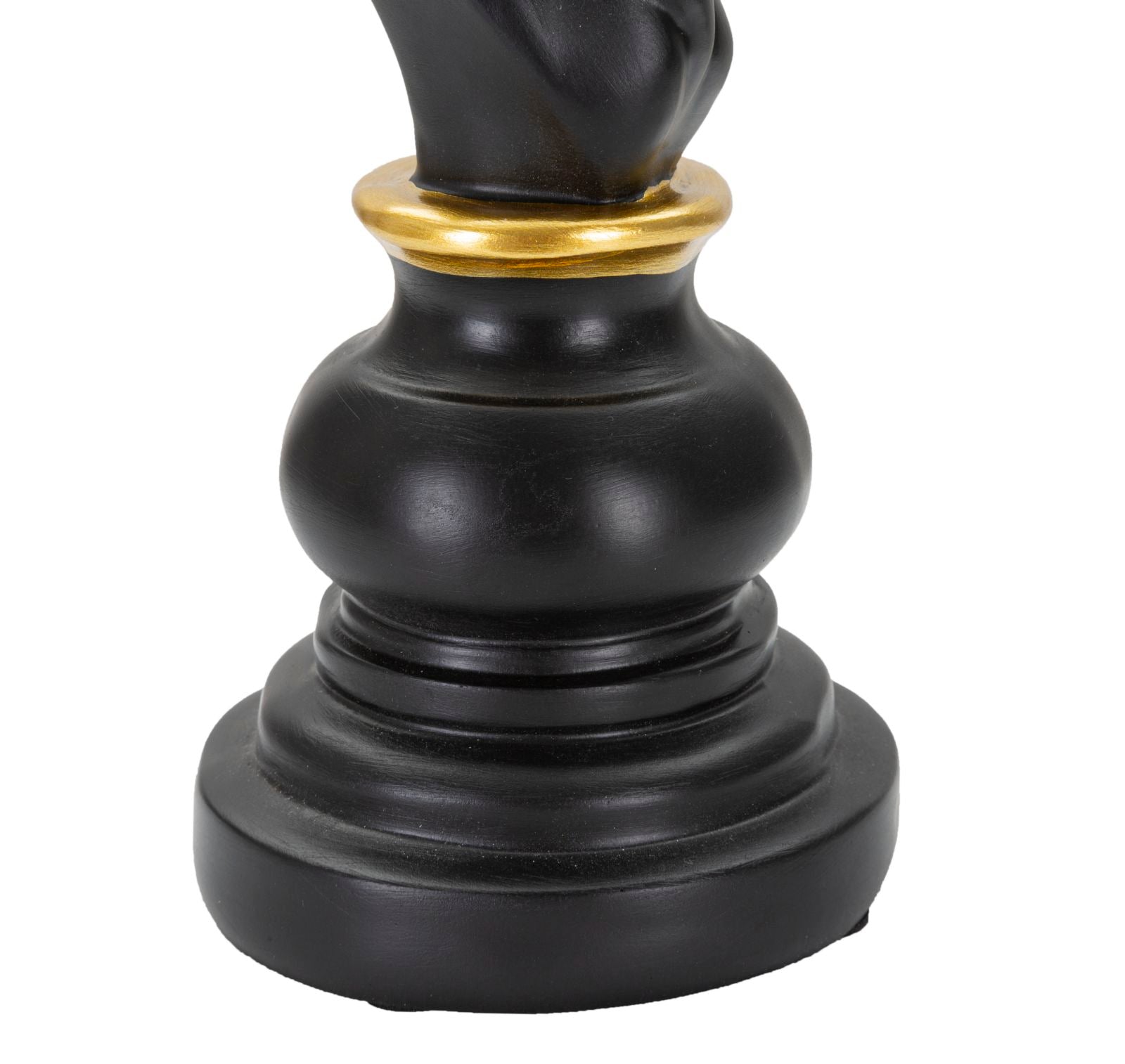 Cavalo de Xadrez GLAM – Preto e Dourado