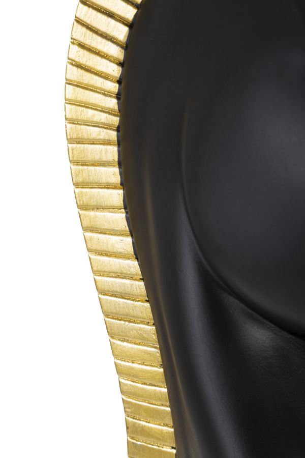 Cavalo de xadrez GLAM – preto e dourado