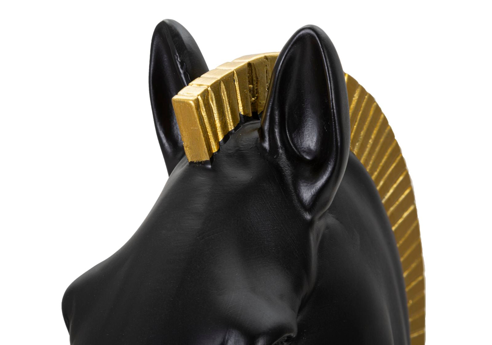 Cavalo de xadrez GLAM – preto e dourado