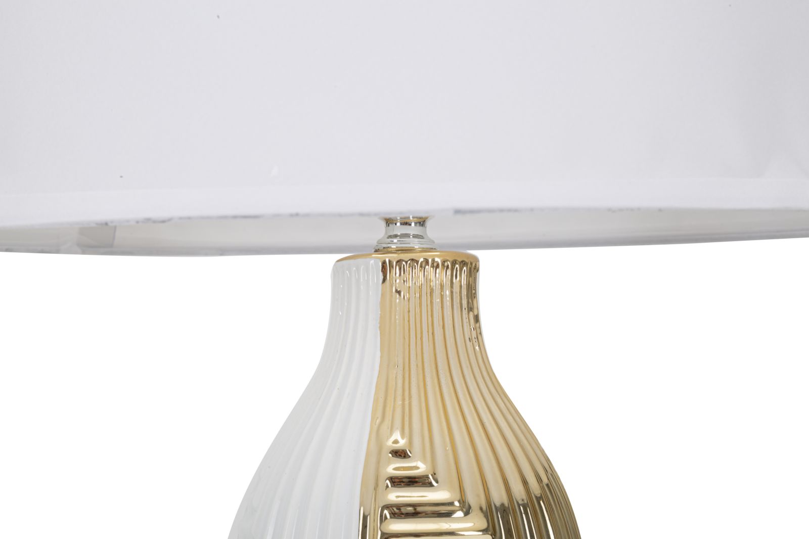 Candeeiro de Mesa GLAM – Branco e Dourado