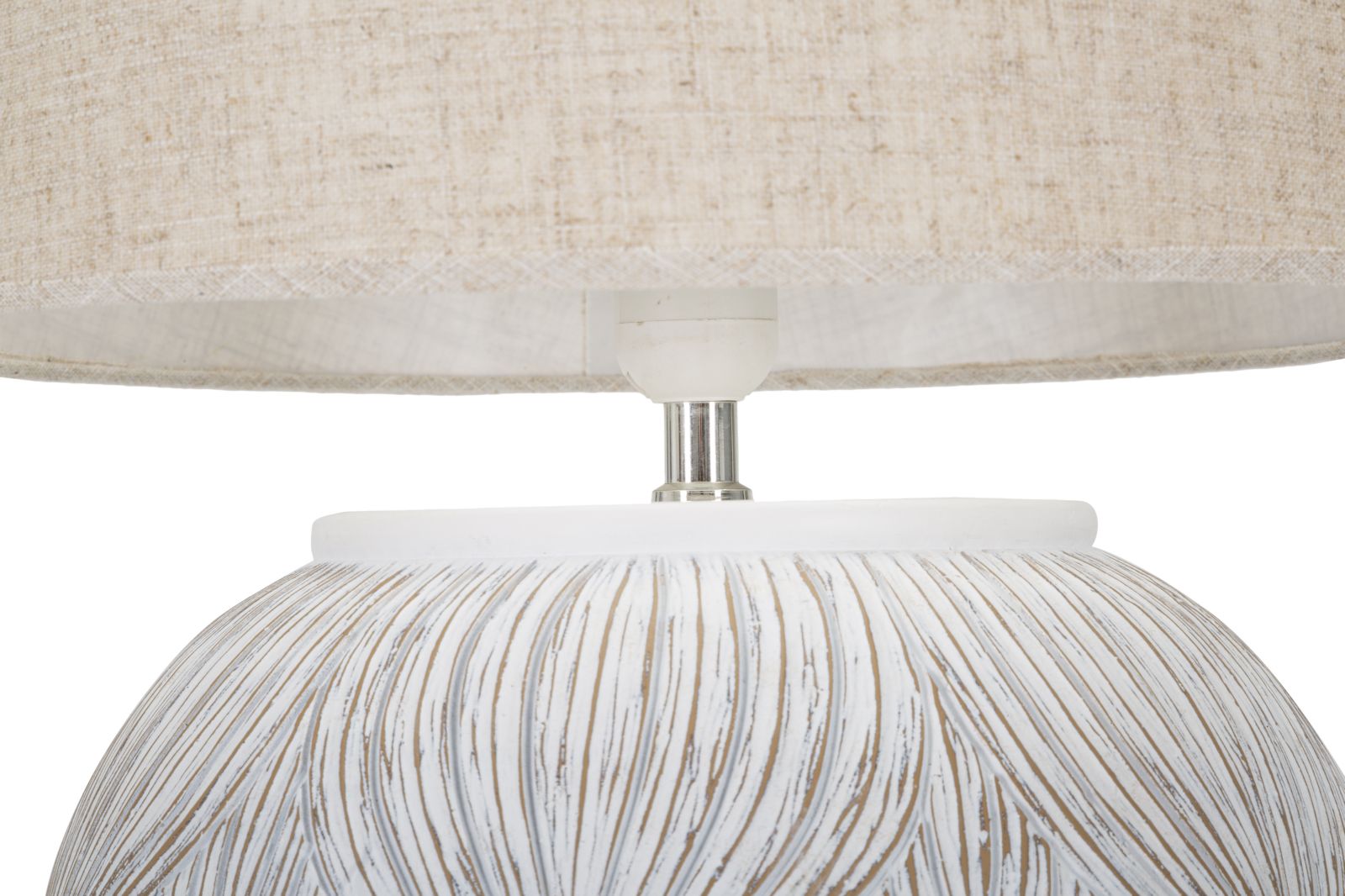 Candeeiro de Mesa BOHO CHICH – Branco Lavado e Castanho