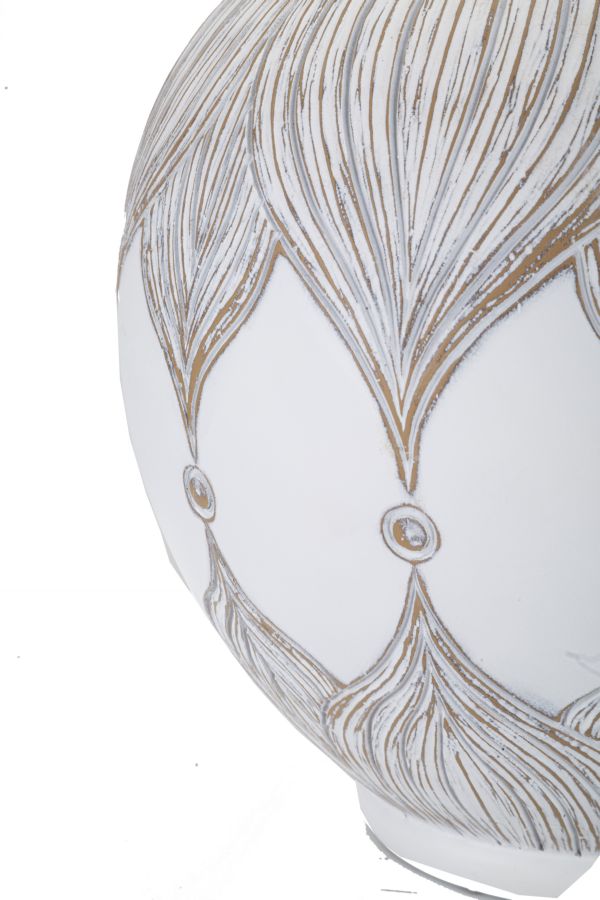 Candeeiro de Mesa BOHO CHICH – Branco Lavado e Castanho