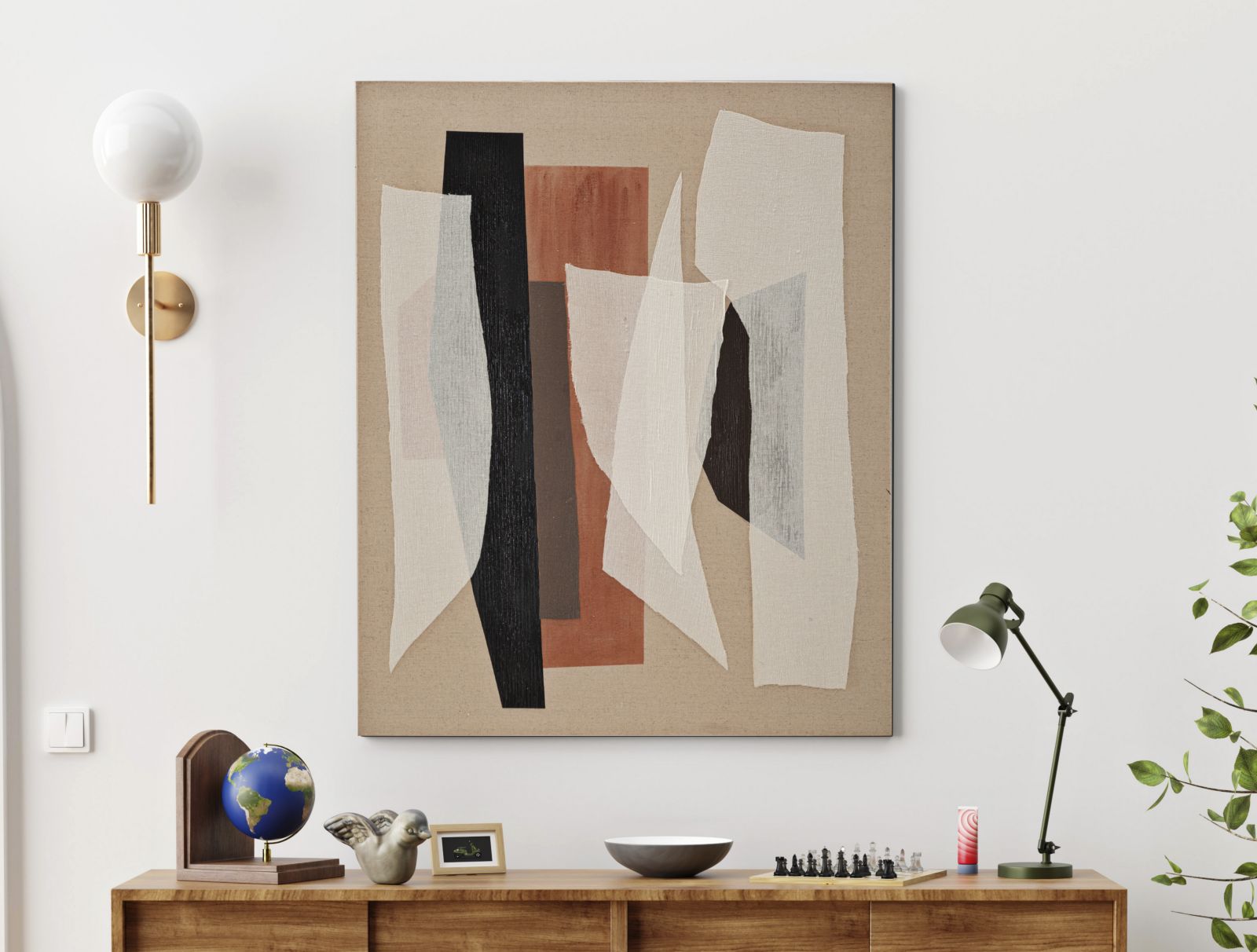 Pintura em Tela – Multicolor – Moldura em madeira de pinho