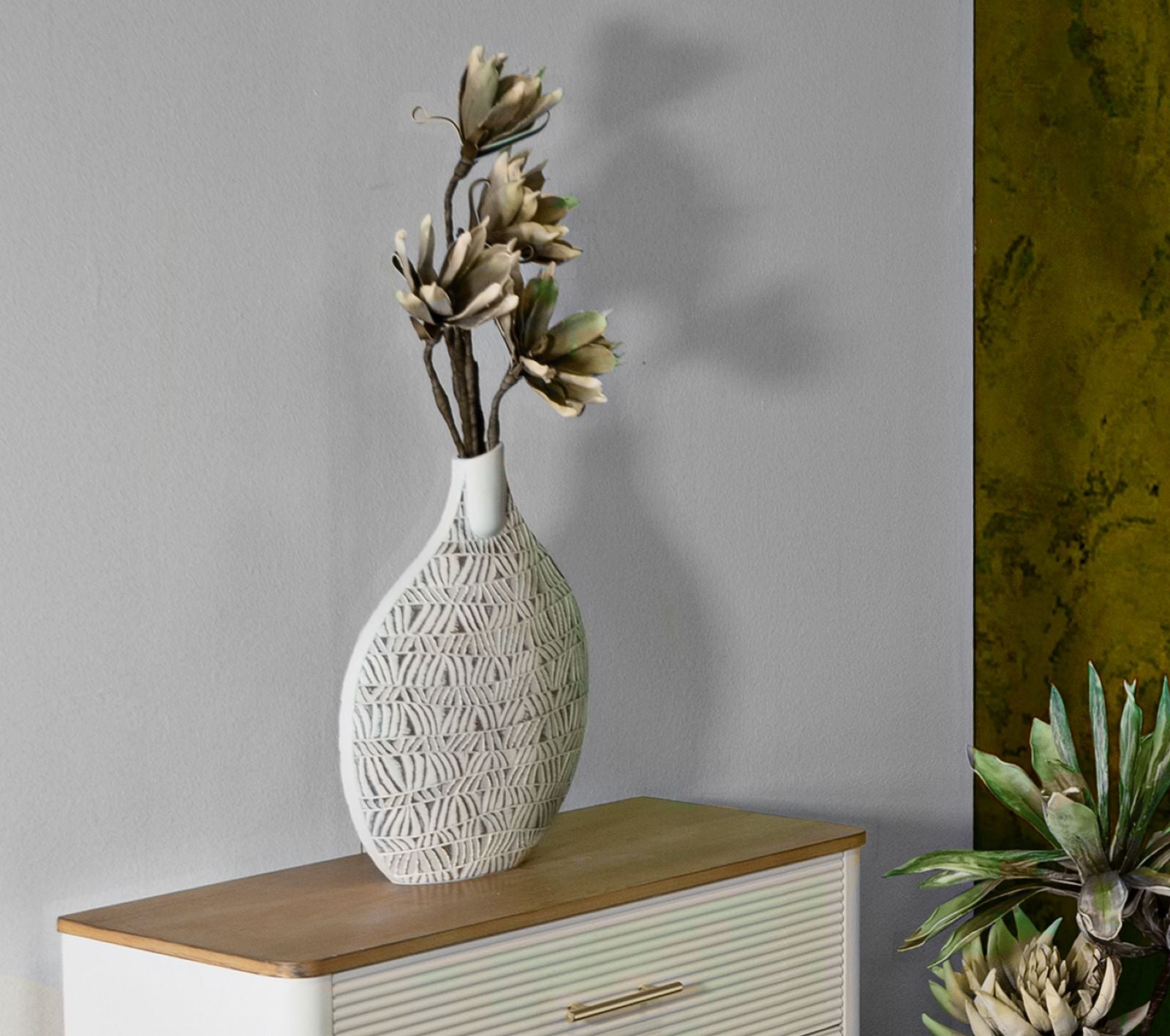Vaso BOHO CHICH – Branco Lavado