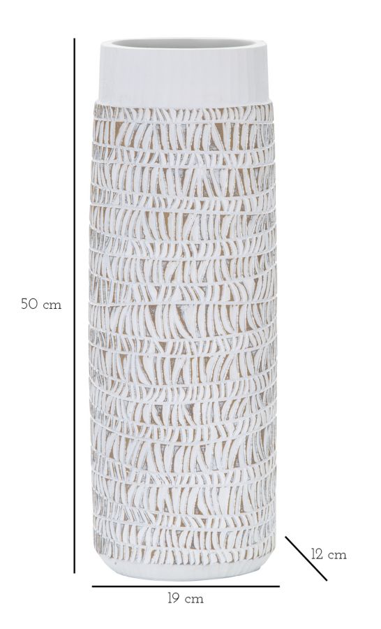 Vaso BOHO CHICH – Branco Lavado