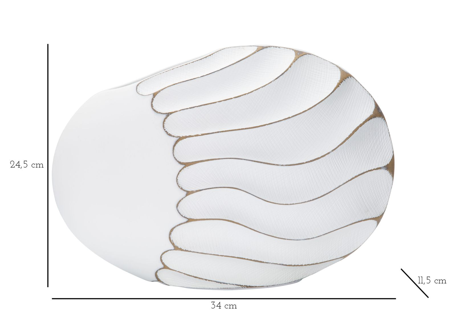 Cachepot Redondo BOHO CHICH – Branco Lavado