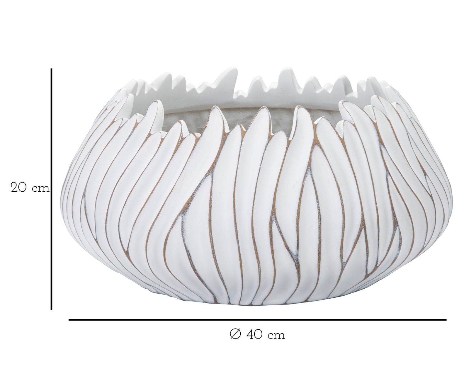 Cachepot Redondo BOHO CHICH – Branco Lavado