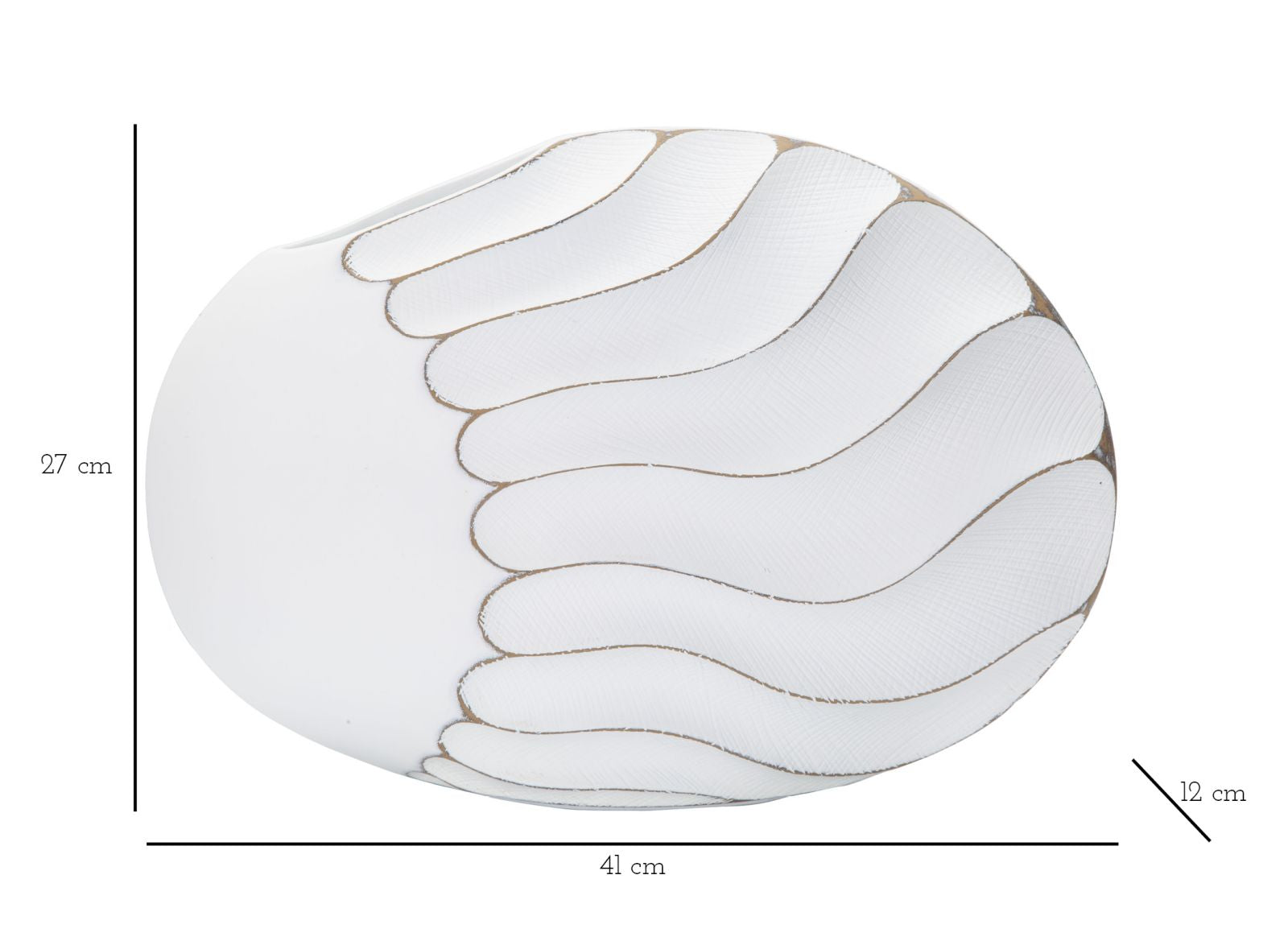 Cachepot Redondo BOHO CHICH – White Wash