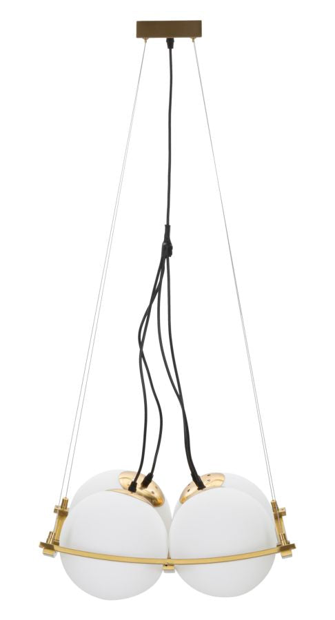 Lâmpada de Teto GLAM – Ouro e Branco